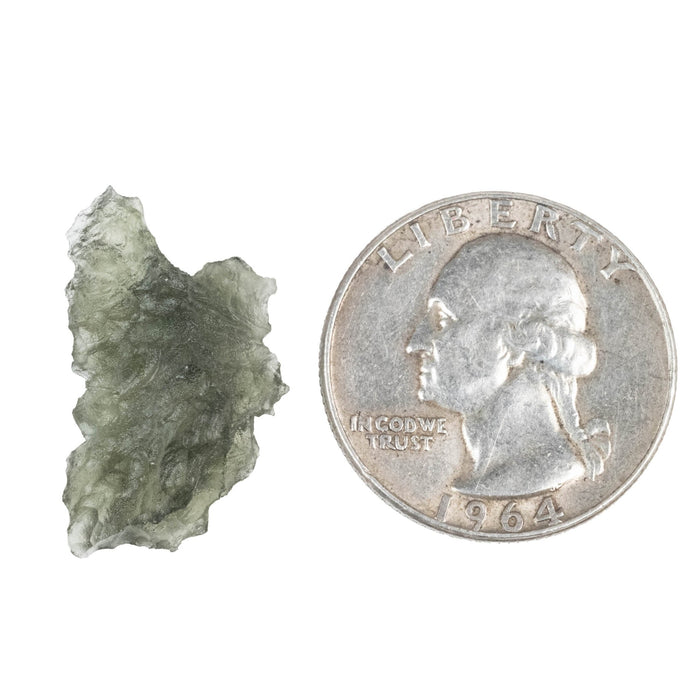 Moldavite Besednice Jezkovna B Grade 1.91 g 23x14x8mm - InnerVision Crystals