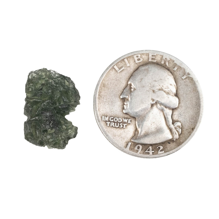 Moldavite Besednice Jezkovna B Grade 1.93 g 17x12x10mm - InnerVision Crystals