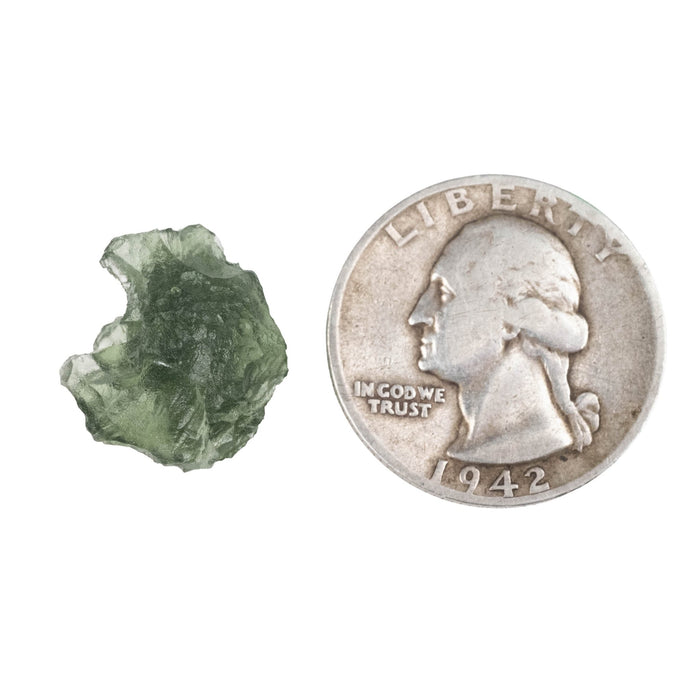 Moldavite Besednice Jezkovna B Grade 1.99 g 17x13x13mm - InnerVision Crystals