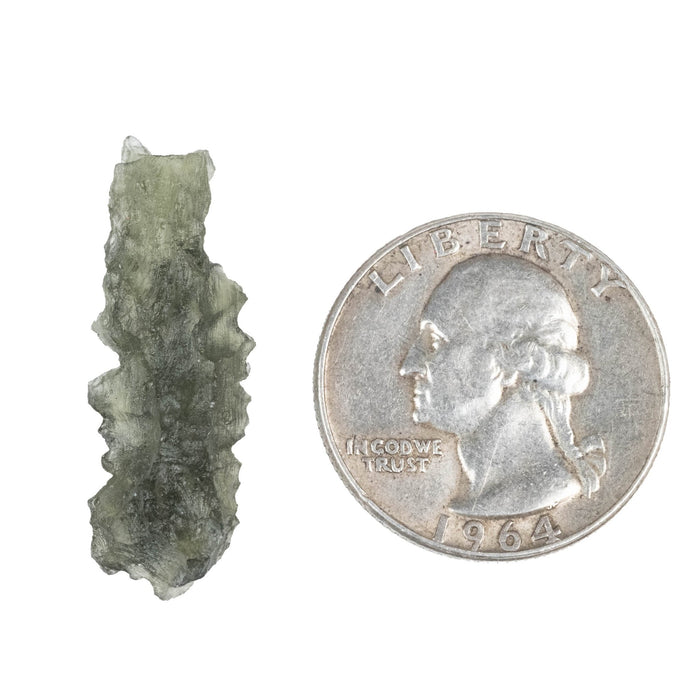 Moldavite Besednice Jezkovna B Grade 2.15 g 31x11x7mm - InnerVision Crystals