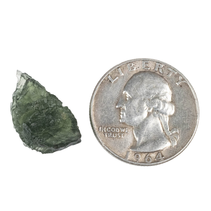 Moldavite Besednice Jezkovna B Grade 2.16 g 20x11x12mm - InnerVision Crystals