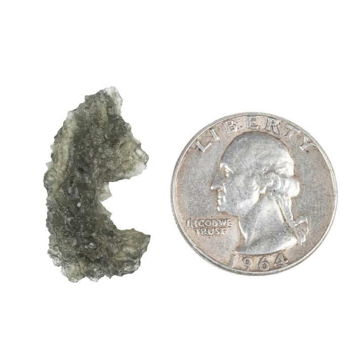 Moldavite Besednice Jezkovna B Grade 2.16 g 29x15x8mm - InnerVision Crystals