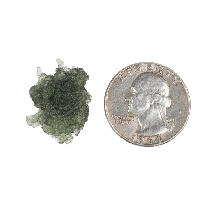 Moldavite Besednice Jezkovna B Grade 2.37 g 23x18x9mm - InnerVision Crystals