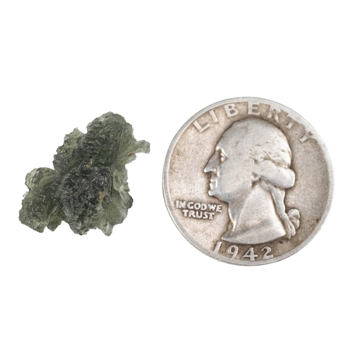 Moldavite Besednice Jezkovna B Grade 2.43 g 20x14x12mm - InnerVision Crystals