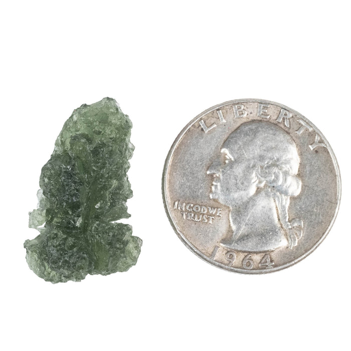 Moldavite Besednice Jezkovna B Grade 3.46 g 24x15x11mm - InnerVision Crystals