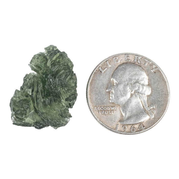 Moldavite Besednice Jezkovna B Grade 3.95 g 24x16x9mm - InnerVision Crystals