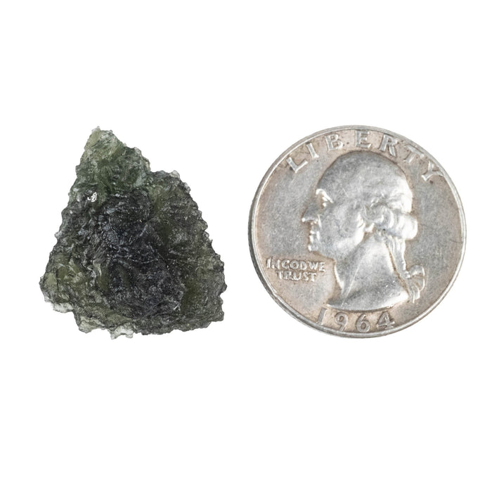 Moldavite Besednice Jezkovna B Grade 4.48 g 22x19x12mm - InnerVision Crystals