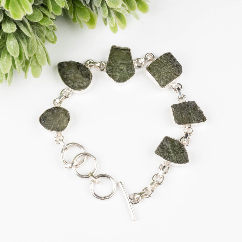 Moldavite Bracelet 7.5" 16.41 g - InnerVision Crystals