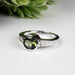 Moldavite + Diamond Women's Ring 20th Anniversary Limited Edition .925 Silver - InnerVision Crystals