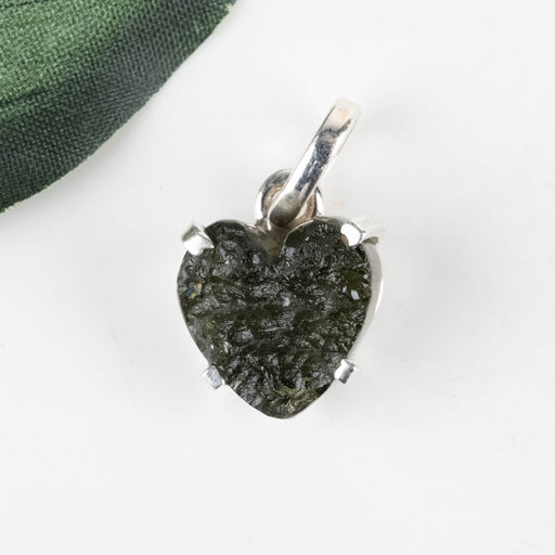 Moldavite Heart Pendant 2.92 g 21x12mm - InnerVision Crystals