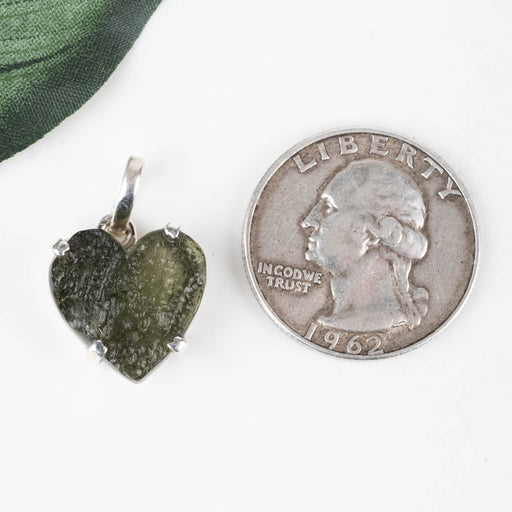 Moldavite Heart Pendant 3.19 g 23x15mm - InnerVision Crystals