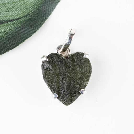Moldavite Heart Pendant 3.73 g 24x14mm - InnerVision Crystals