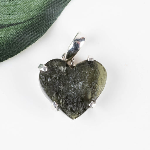 Moldavite Heart Pendant 3.79 g 24x17mm - InnerVision Crystals