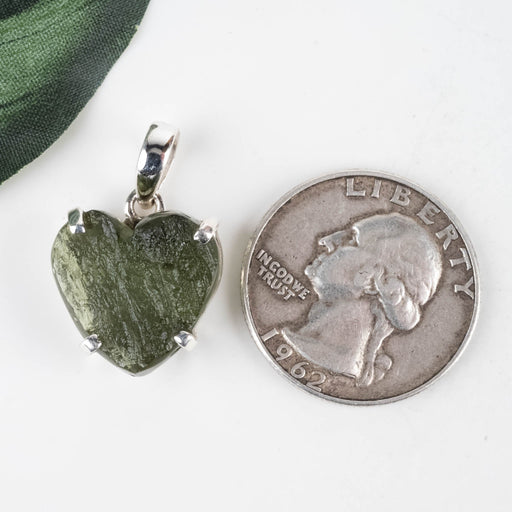 Moldavite Heart Pendant 3.81 g 25x16mm - InnerVision Crystals