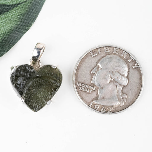 Moldavite Heart Pendant 3.93 g 23x17mm - InnerVision Crystals