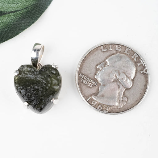 Moldavite Heart Pendant 4.27 g 24x15mm - InnerVision Crystals
