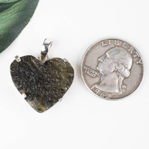 Moldavite Heart Pendant 5.90 g 28x23mm - InnerVision Crystals