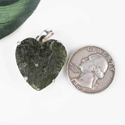 Moldavite Heart Pendant 8.22 g 33x24mm - InnerVision Crystals