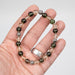 Moldavite + Libyan Desert Glass + Silver OM Bead Bracelet 8.25" - InnerVision Crystals