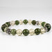 Moldavite + Libyan Desert Glass + Silver OM Bead Bracelet 8.25" - InnerVision Crystals