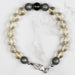 Moldavite + Meteorite + Libyan Desert Glass Bead Bracelet 7.5" .925 Silver - InnerVision Crystals