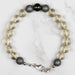 Moldavite + Meteorite + Libyan Desert Glass Bead Bracelet 7.5" .925 Silver - InnerVision Crystals