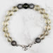 Moldavite + Meteorite + Libyan Desert Glass Bead Bracelet 7.5" .925 Silver - InnerVision Crystals