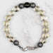 Moldavite + Meteorite + Libyan Desert Glass Bead Bracelet 7.5" .925 Silver - InnerVision Crystals