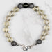 Moldavite + Meteorite + Libyan Desert Glass Bead Bracelet 7.5" .925 Silver - InnerVision Crystals