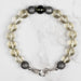 Moldavite + Meteorite + Libyan Desert Glass Bead Bracelet 7.5" .925 Silver - InnerVision Crystals