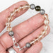 Moldavite + Meteorite + Libyan Desert Glass Bead Bracelet 7.5" .925 Silver - InnerVision Crystals