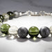 Moldavite + Meteorite + Libyan Desert Glass Bead Bracelet 7.5" - InnerVision Crystals