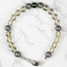 Moldavite + Meteorite + Libyan Desert Glass Bead Bracelet 8" - InnerVision Crystals