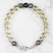 Moldavite + Meteorite + Libyan Desert Glass Bead Bracelet 8" .925 Silver - InnerVision Crystals