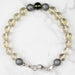 Moldavite + Meteorite + Libyan Desert Glass Bead Bracelet 8" .925 Silver - InnerVision Crystals