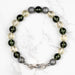 Moldavite + Meteorite + Libyan Desert Glass Bead Bracelet 8" .925 Silver - InnerVision Crystals