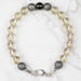 Moldavite + Meteorite + Libyan Desert Glass Bead Bracelet 8" .925 Silver - InnerVision Crystals
