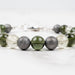 Moldavite + Meteorite + Libyan Desert Glass Bead Bracelet 8" .925 Silver - InnerVision Crystals