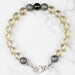 Moldavite + Meteorite + Libyan Desert Glass Bead Bracelet 8" .925 Silver - InnerVision Crystals