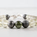 Moldavite + Meteorite + Libyan Desert Glass Bead Bracelet 8" .925 Silver - InnerVision Crystals