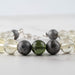 Moldavite + Meteorite + Libyan Desert Glass Bead Bracelet 8" .925 Silver - InnerVision Crystals