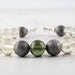 Moldavite + Meteorite + Libyan Desert Glass Bead Bracelet 8" .925 Silver - InnerVision Crystals