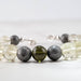 Moldavite + Meteorite + Libyan Desert Glass Bead Bracelet 8" .925 Silver - InnerVision Crystals