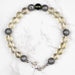Moldavite + Meteorite + Libyan Desert Glass Bead Bracelet 8.5" .925 Silver - InnerVision Crystals
