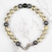 Moldavite + Meteorite + Libyan Desert Glass Bead Bracelet 9" .925 Silver - InnerVision Crystals