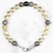 Moldavite + Meteorite + Libyan Desert Glass Bead Bracelet 9" .925 Silver - InnerVision Crystals