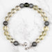Moldavite + Meteorite + Libyan Desert Glass Bead Bracelet 9" .925 Silver - InnerVision Crystals