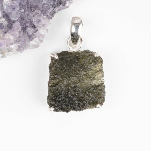 Moldavite Pendant 4.78 g 30x18mm .925 Silver - InnerVision Crystals