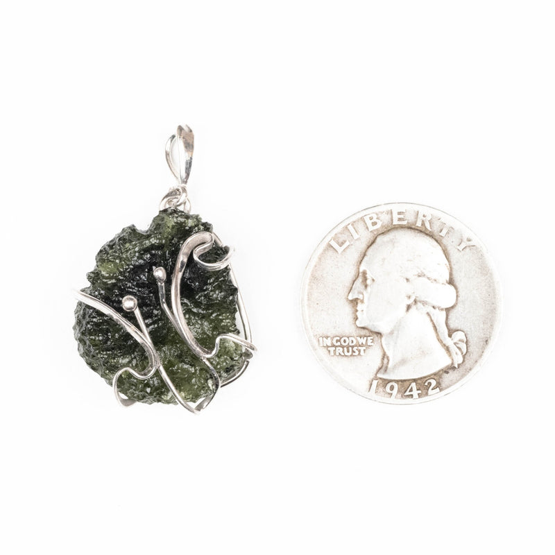 Moldavite Pendant 4.94 g 34x22mm - InnerVision Crystals