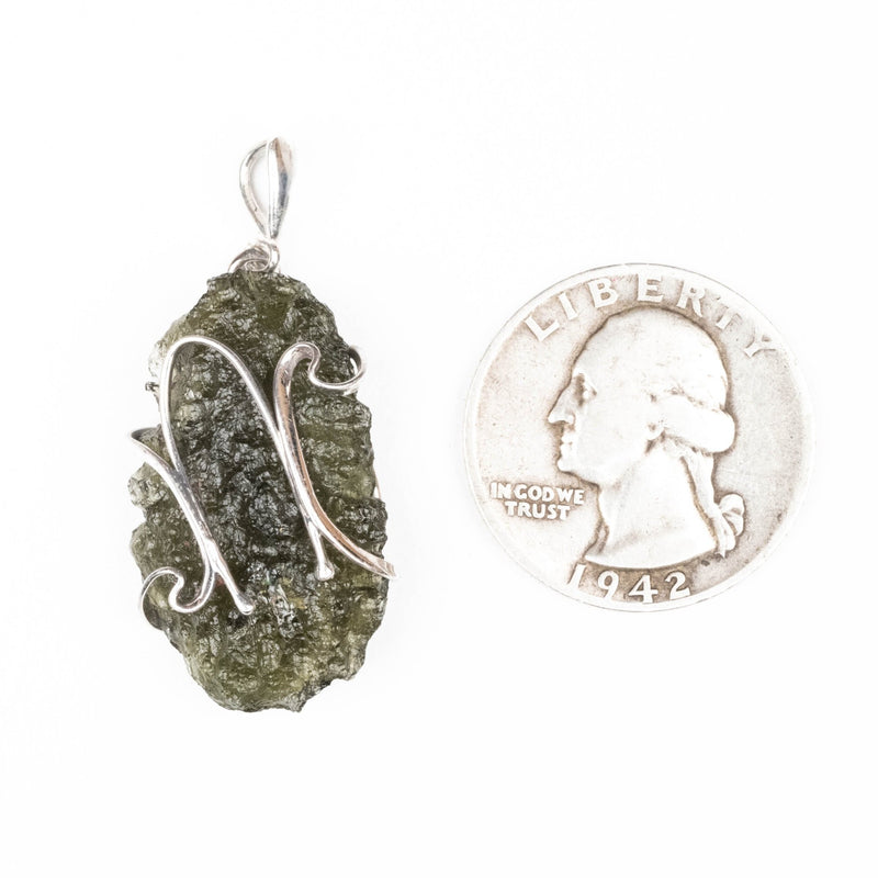 Moldavite Pendant 4.94 g 39x18mm - InnerVision Crystals